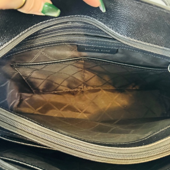 Michael Kors Jet Set Top Zip Multifunction Tote Shoulder Bag Black Large - Picture 4 of 11